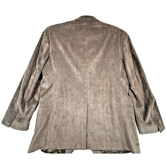 Lauren Ralph Lauren Corduroy Blazer Sports Coat Mens 42R Paisley Brown Jacket - Picture 6 of 16